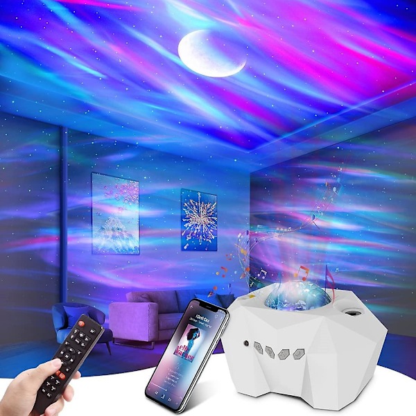 LED Aurora Projektor Galaxen Stjärnhimmel Projektorlampa Norrsken Sovrum Hem Rum Dekoration Nattlampor Armaturer Present