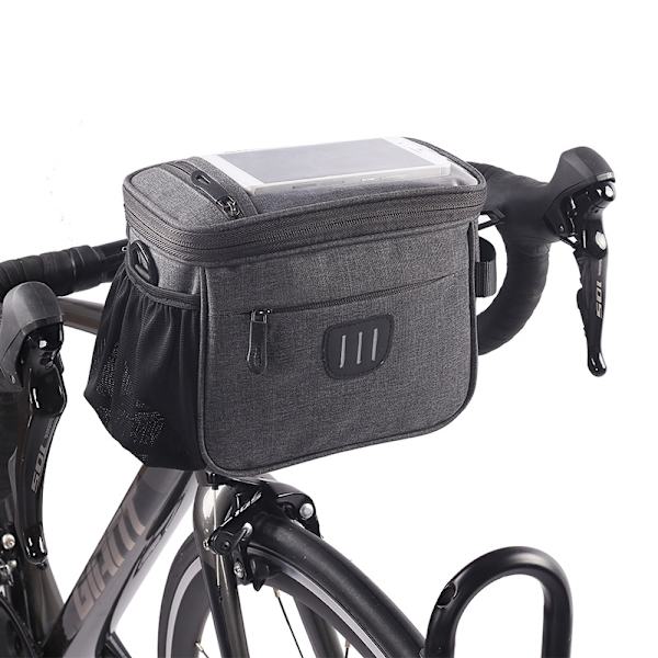 Vandtæt cykelstyr taske, 5l cykeltaske styr, cykelkurv taske med berøringsskærm, styr taske front taske med