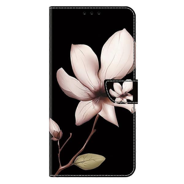 Kompatibelt med iPhone 17 Pro Max Skal Magnetlås 3D-mönster Läderplånbok Mobilskal Pink Pink Flower