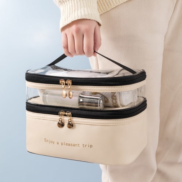 Sminktaske Toilettaske Beige