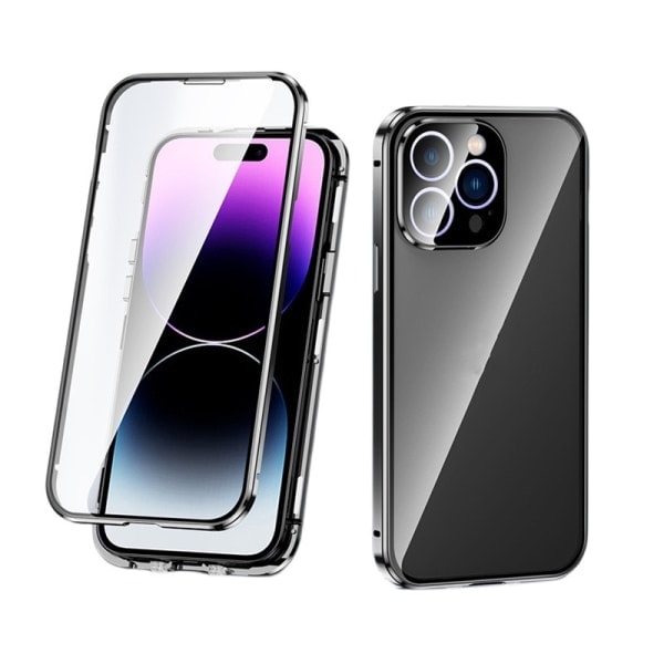 Dobbeltsidet Spænde HD Telefonetui Magnetisk Varmeafledning til iPhone iPhone 15 Pro Sort 15 x 7,5 x 1 cm