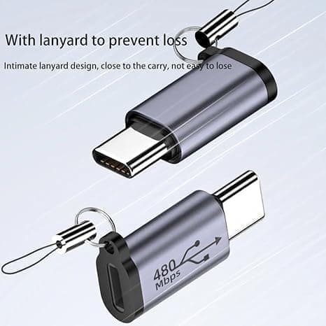 5 kpl USB-adapterisarja – Typ-C & Micro - Lightning, Mini & Typ-C – Yhteensopiva Android/iOS-laitteiden kanssa