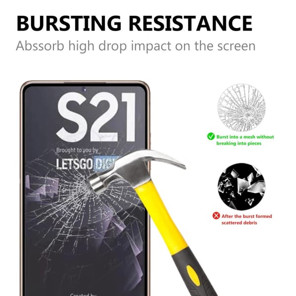 Compatible with Samsung Galaxy S21 - Premium Full Coverage Tempered Glass Screen Protector 80