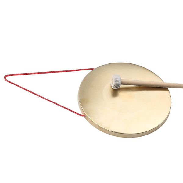 30 cm Hand Gong Cymbal i mässing och koppar - Gong för kapell, opera och slagverk med rund spelhammare - 15 cm