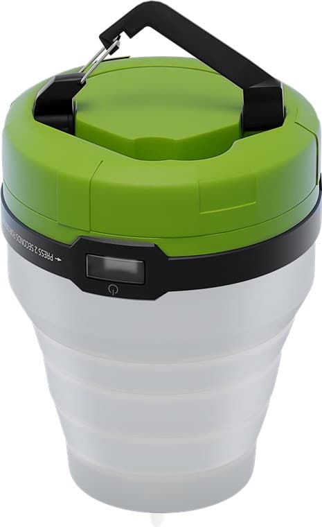 LED-campinglampe, 3-i-1, sammenleggbar Grön, Vit 72