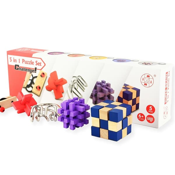 IQ-palapelisetti 5 in 1 -haaste multifärg multicolor