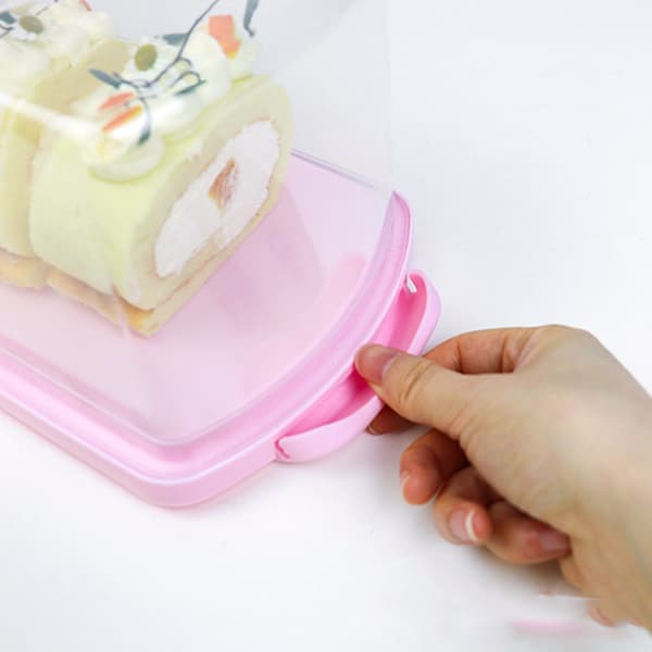 Kake- og bakverksboks - 36 x 16 x 13 cm - Rosa