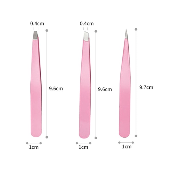 Pinsettsats - Professionella pincetter i rostfritt stål, bästa precisionspincetter för ögonbryn - utmärkt precision för ansiktshår, inåtväxande hår