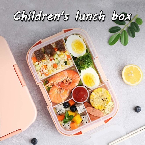 Lunchlåda för barn, Bento-låda för barn med 6 fack, 920 ml matlåda för barn