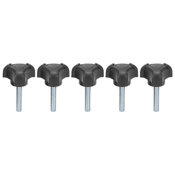 5 M6-30mm tumskruvhandtag, triangulära huvudchuckmuttrar, PTW