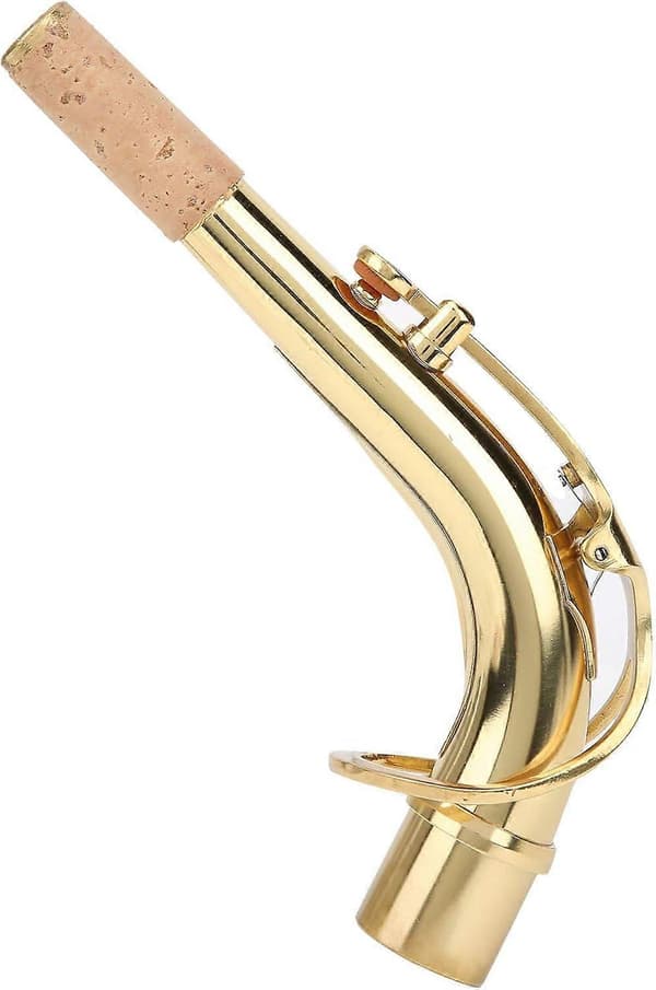 Messing Saksofonhals 2,45 cm Kompatibel med Altsaksofon Gullbøyrør Musikkinstrumenttilbehør