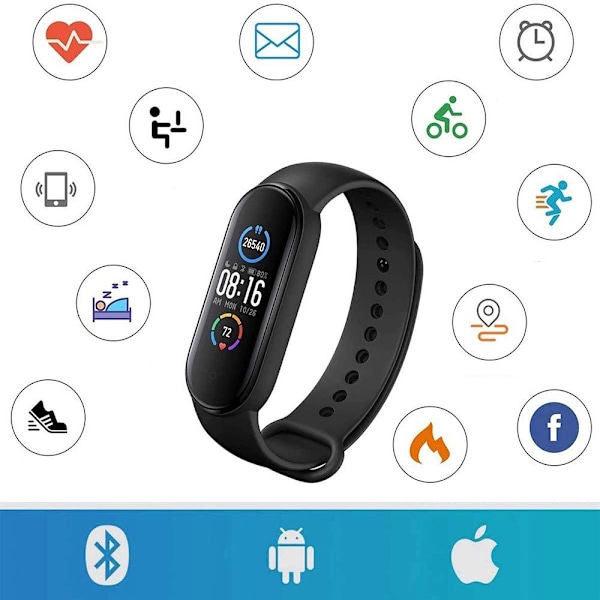 GelldG fitnessarmband, aktivitetsmätare, fitnesstracker, smart armband smartwatch, 1-pack.