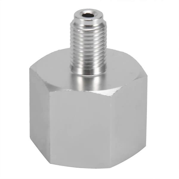 Mini CO2-regulatoradapter for hjemmebryggingsfat, 3/8-24UNF til 6ACME-6G