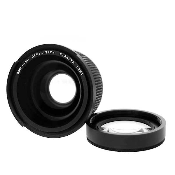 58mm Ammattimainen laajakulmaobjektiivi makro-osalla 0,35x makrokuvaukseen