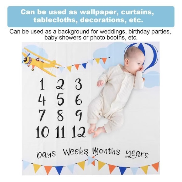 SIB Babyfotografering rekvisitter Polyester Bomuld Milepæl Måtte Fotograferingsskema