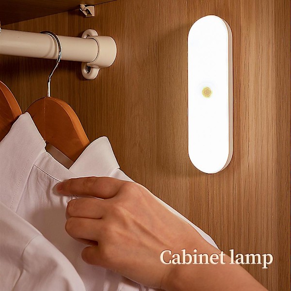 USB-oppladbare under-skaplys med smart bevegelsessensor, LED-dimbar nattlys for kjøkken, skap, garderobe, trapper