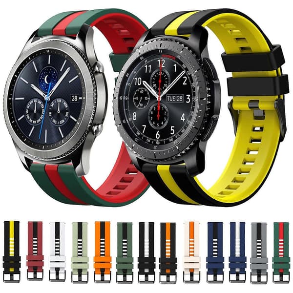 Bedstsælgende 22mm Silikone Armbånd Kompatibelt med Samsung Gear S3 Classic