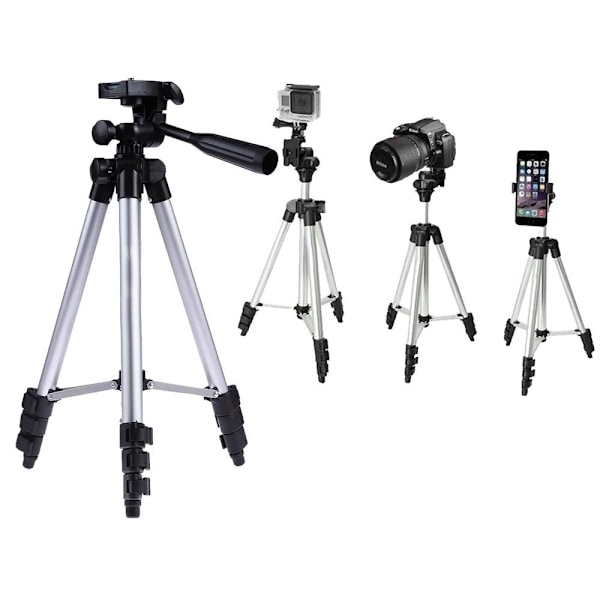 Selfie / Tripod Mobiltelefonstativ med Bluetooth-fjärrkontroll Silver Silver