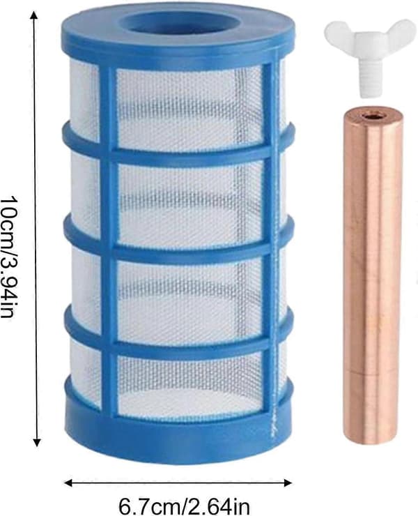 Solar pool ionizer erstatning kobber anode med kurvsikt og vingeskrue