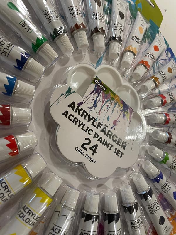 Maalaussetti Akryylimaali 24x12 ml multifärg multicolor