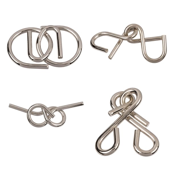Metallpussel - Pussel - Tankespel / Hjärngympa Silver Silver 4-Pack