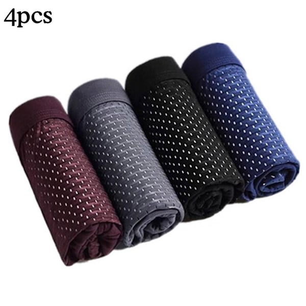 4-pack Bambu Boxerkalsonger för Män Mikrofiber Boxer Briefs Underkläder Kompression Stretch 3XL