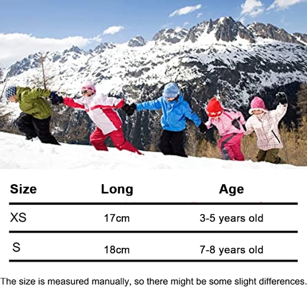 Vattentäta skidhandskar för barn, pojkar och flickor, varma vinterhandskar för kallt väder