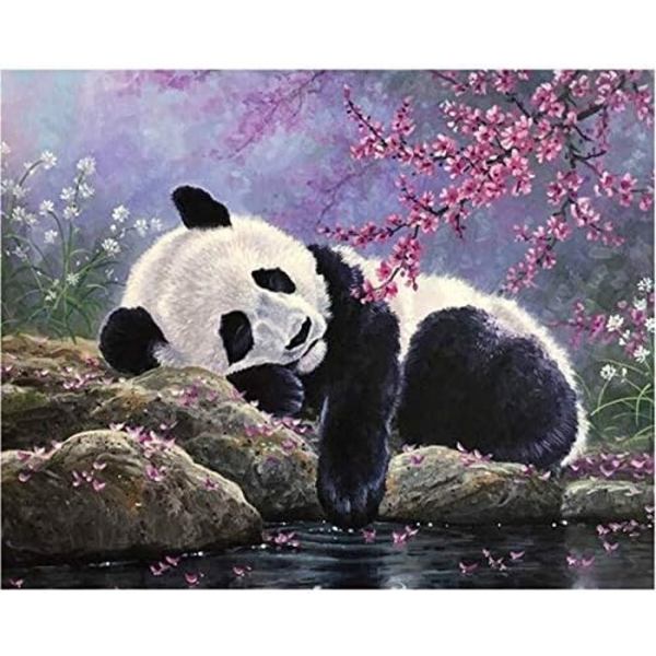 Diamantmaling / Diamantmålning 30x40cm - Panda multifärg multicolor