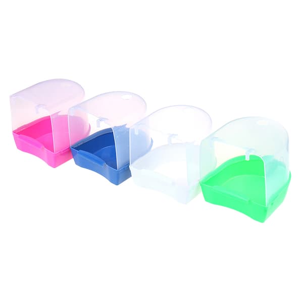 Plastfuglebad, velegnet til papegøjer (undulater), kan hænges op. Pink