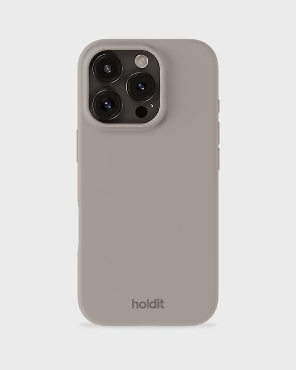 Kompatibelt med iPhone 16 Pro Mobilskal Silikon Taupe Silikon Mullvadsgrå