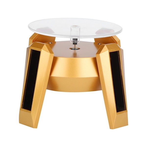 Roterende Solenergi Multifunktionel Ur Telefon Smykker Display Makeup Holder Stativ (Guld)