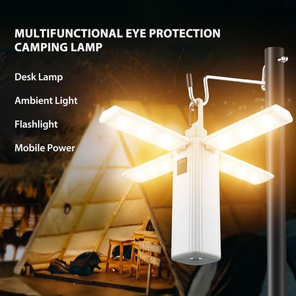 Sammenleggbar LED-campinglykt med flere lysmoduser 120