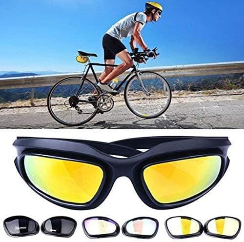 Polariserede solbriller til kørsel og cykling med 4 linser til...