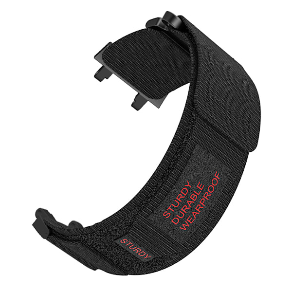 Vævet nylon urrem til Amazfit T-Rex 3 - Grå Svart Sort