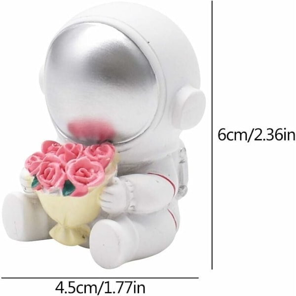 Resin Astronaut Triumph 2-delt Figur Rommann Statue Dekor Ornament Dekorasjoner for Bursdagsfester