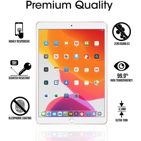 iPad 10.2 tommer skjermbeskytter herdet glass