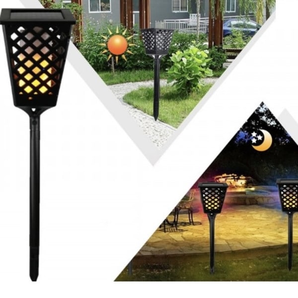 Flaming Solar Lantern for Outdoor Lighting