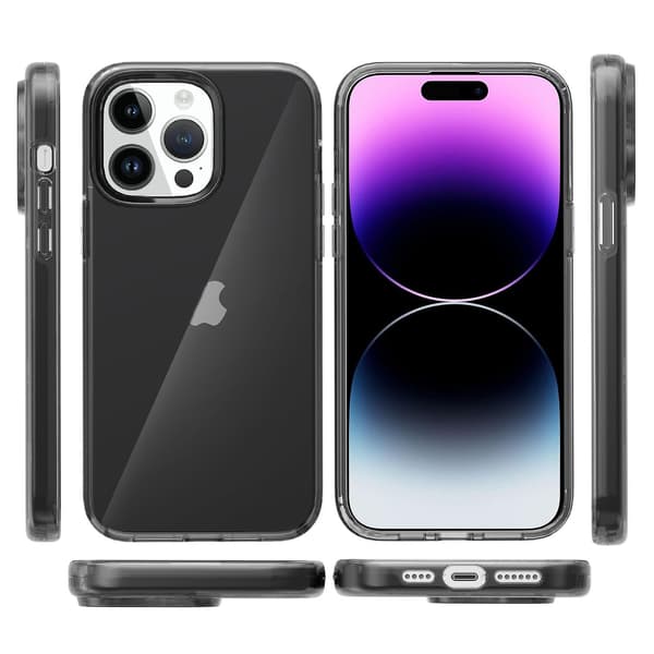 Läpinäkyvä puhelinkotelo, yhteensopiva iPhone 15 Pro Maxin kanssa Grey