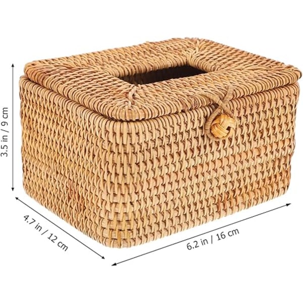 16 * 12 * 9cm rotting vevbokssett rektangulært vevsett vevd