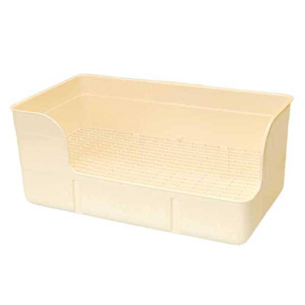 Kanintoalett, rektangulær, tilbehør for dyrebaderom Beige