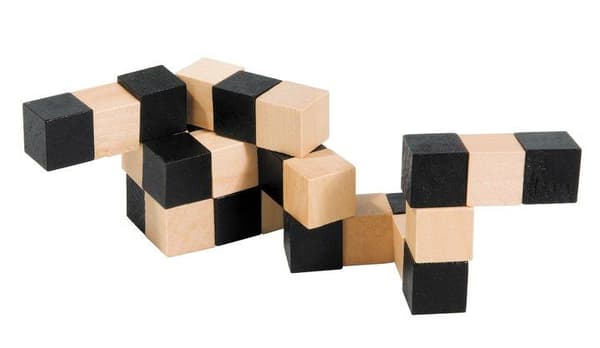 Orm-kub Svart/luonnonvärinen 3x3 multifärg multicolor
