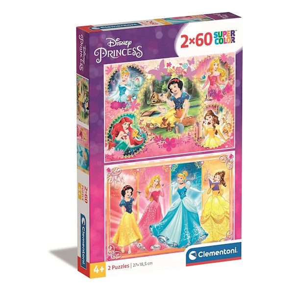 Prinsessor 2x60-bitars pussel Multifärg 60