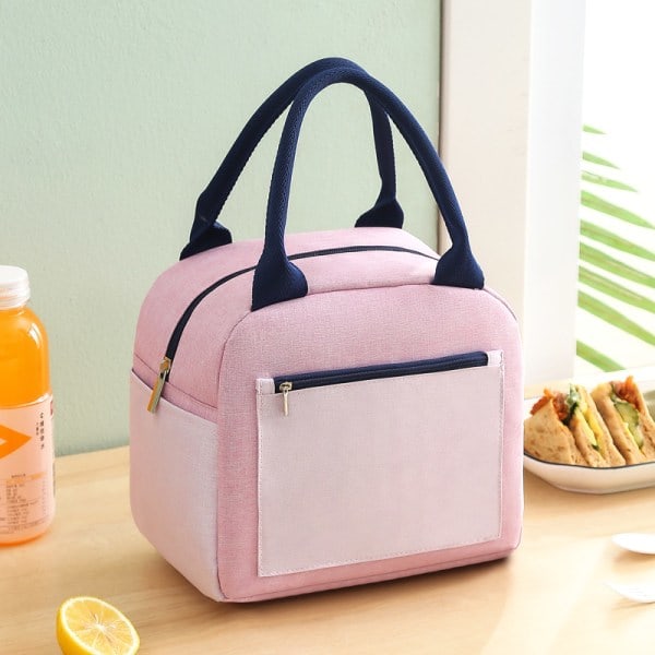 Isolerad lunchväska för matlåda, rosa