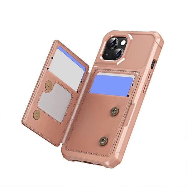 Horisontellt Flip Kortfack Läder Telefonfodral For iPhone 14