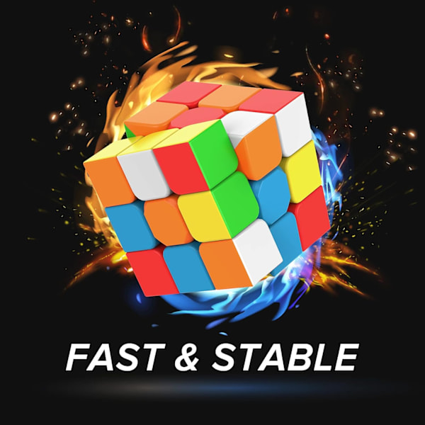Speed Cube 3x3x3 Stickerless med Kub-Tutorial - Hastighedskub