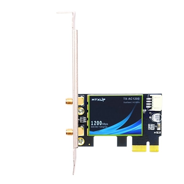 1200Mbps Dual-band Langaton WiFi-kortti 802.11ac Bluetooth-yhteensopiva 4.0 PCI-E WiFi-adapteri 2.4G/5G Pöytätietokoneelle Kannettavalle Tietokoneelle