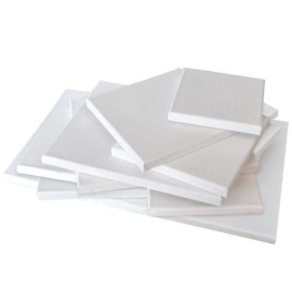 5-pakning - Lerret 40x30 cm - Maleri / Lerret - Lerret Hvit