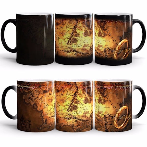 Lord of the Rings Färgskiftande Mugg Keramisk Kaffemugg Termisk Tekopp Nyhetspresent