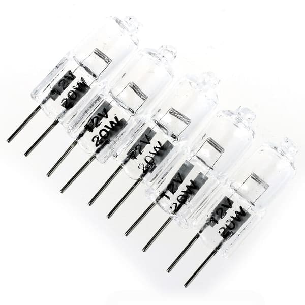 5 x G4 20W 12V halogenpære
