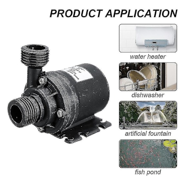 50W Soldriven Vattenpump 800l/h DC12V för Trädgårdsfontän - Låg Ljudnivå